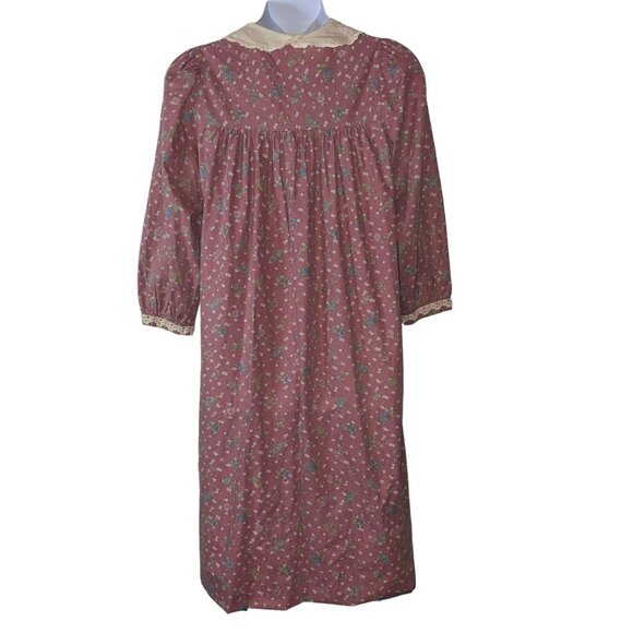 Vintage Handmade Hand Crafted Prairie Maxi Dress Womens L Lightweight Floral - Picture 6 of 9